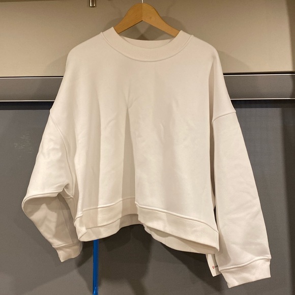 NWT lululemon thick fleece pullover M/L White - Picture 2 of 5